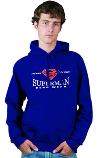 Thumbnail for Superman Man Of Steel Hero Wear Logo on Navy Hoodie - TshirtNow.net - 1