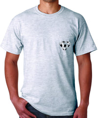 Thumbnail for Superman 'Play like': Soccer Logo on Ash Grey Colored Pocket Tshirt - TshirtNow.net - 3