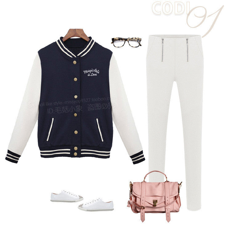 Women's College Style Taylor Swift Varsity Baseball Jacket