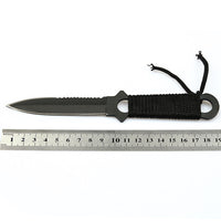 Thumbnail for Tactical Paratrooper Diver Field Survival Hunting Stainless Steel Knife With Scabbard