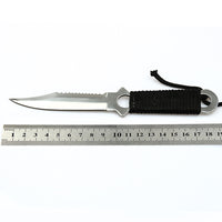 Thumbnail for Tactical Paratrooper Diver Field Survival Hunting Stainless Steel Knife With Scabbard