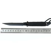 Thumbnail for Tactical Paratrooper Diver Field Survival Hunting Stainless Steel Knife With Scabbard
