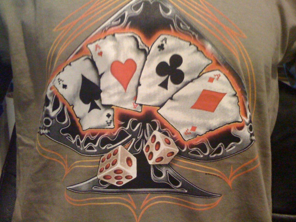 Aces & Dice Tshirt: Light Brown Colored Tshirt - TshirtNow.net - 1
