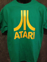 Thumbnail for Atari Logo Tshirt: Green With Yellow Print - TshirtNow.net - 1