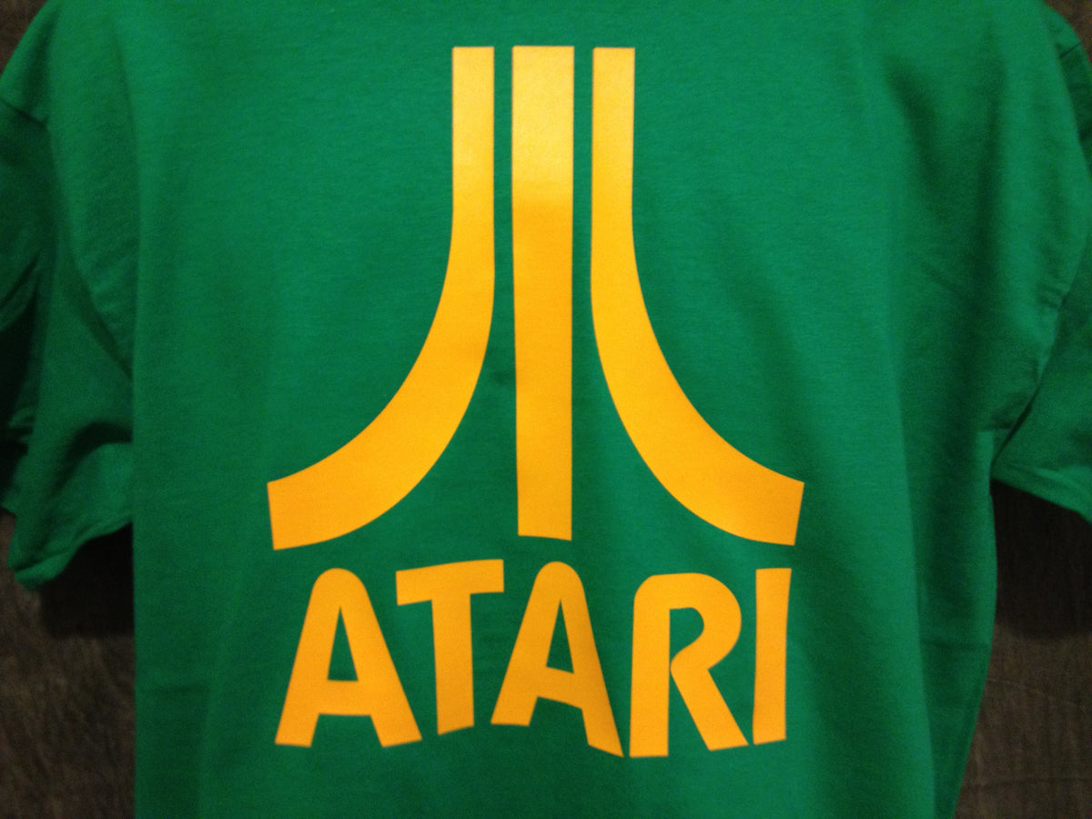 Atari Logo Tshirt: Green With Yellow Print - TshirtNow.net - 2