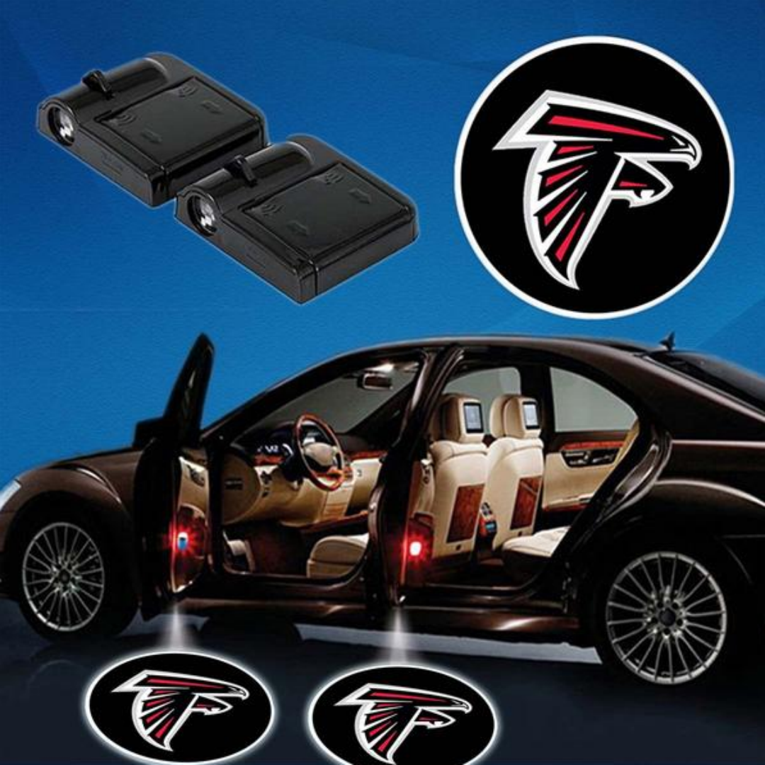 2 NFL ATLANTA FALCONS WIRELESS LED CAR DOOR PROJECTORS
