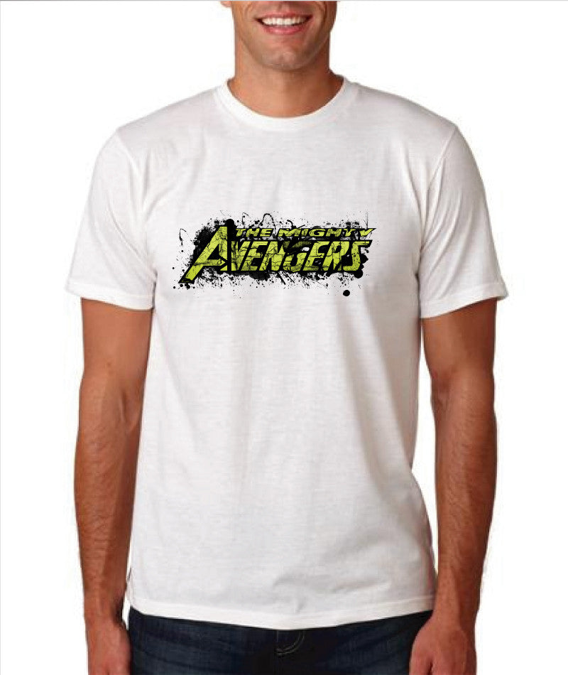 The Mighty Avengers Tshirt "splatter design" - White Tshirt. - TshirtNow.net - 1