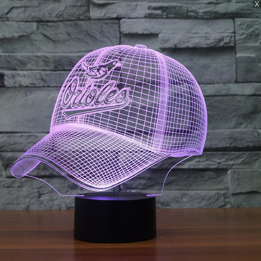 MLB BALTIMORE ORIOLES 3D LED LIGHT LAMP