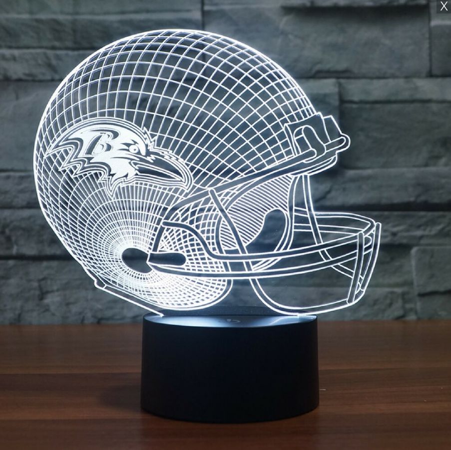 NFL BALTIMORE RAVENS 3D LED LIGHT LAMP