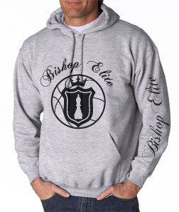 Bishop Elite "Logo" Hoodie: Ash Grey With Black Print - TshirtNow.net