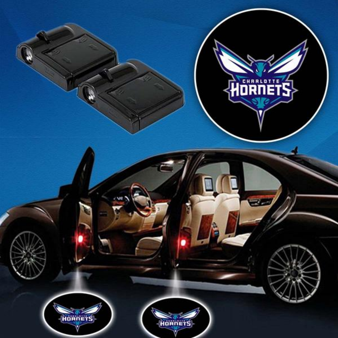 2 NBA CHARLOTTE HORNETS WIRELESS LED CAR DOOR PROJECTORS