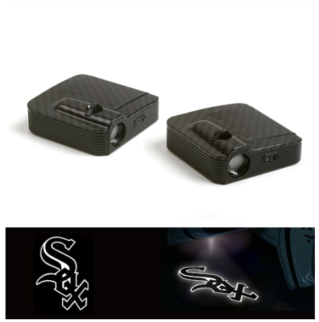 2 MLB CHICAGO WHITE SOX WIRELESS LED CAR DOOR PROJECTORS