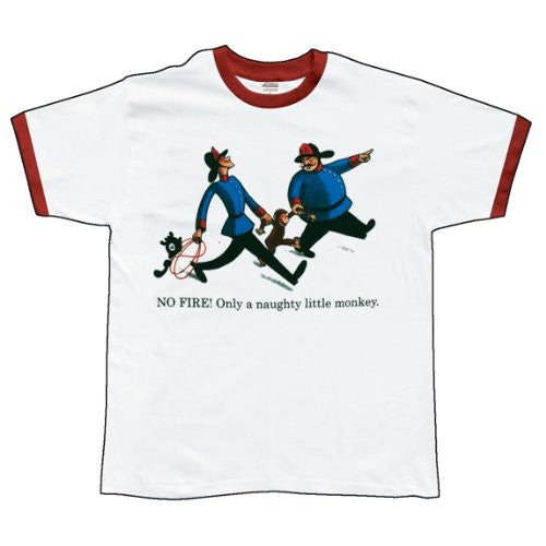 Curious George Fireman Red Ringer Tshirt - TshirtNow.net - 1