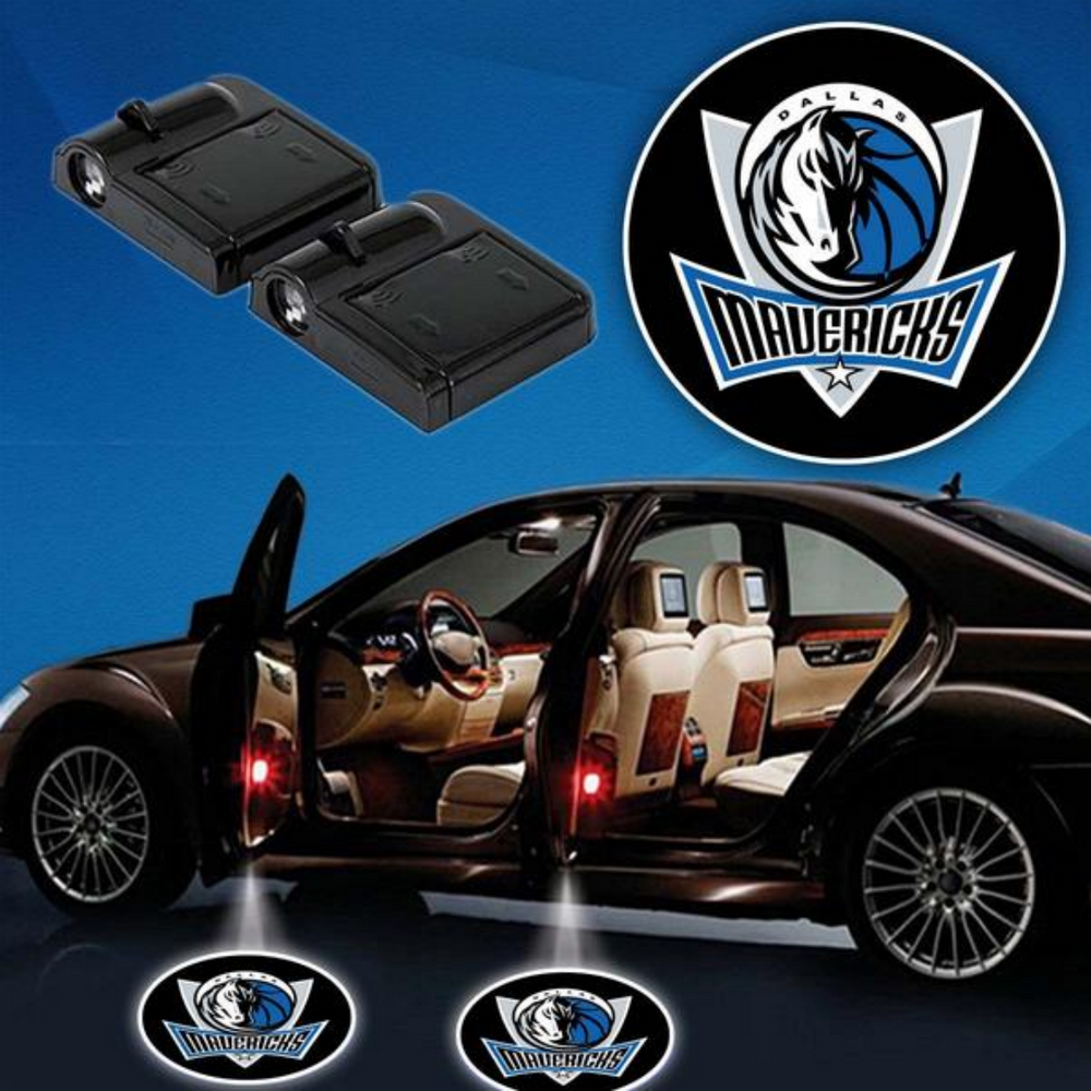 2 NBA DALLAS MAVERICKS WIRELESS LED CAR DOOR PROJECTORS