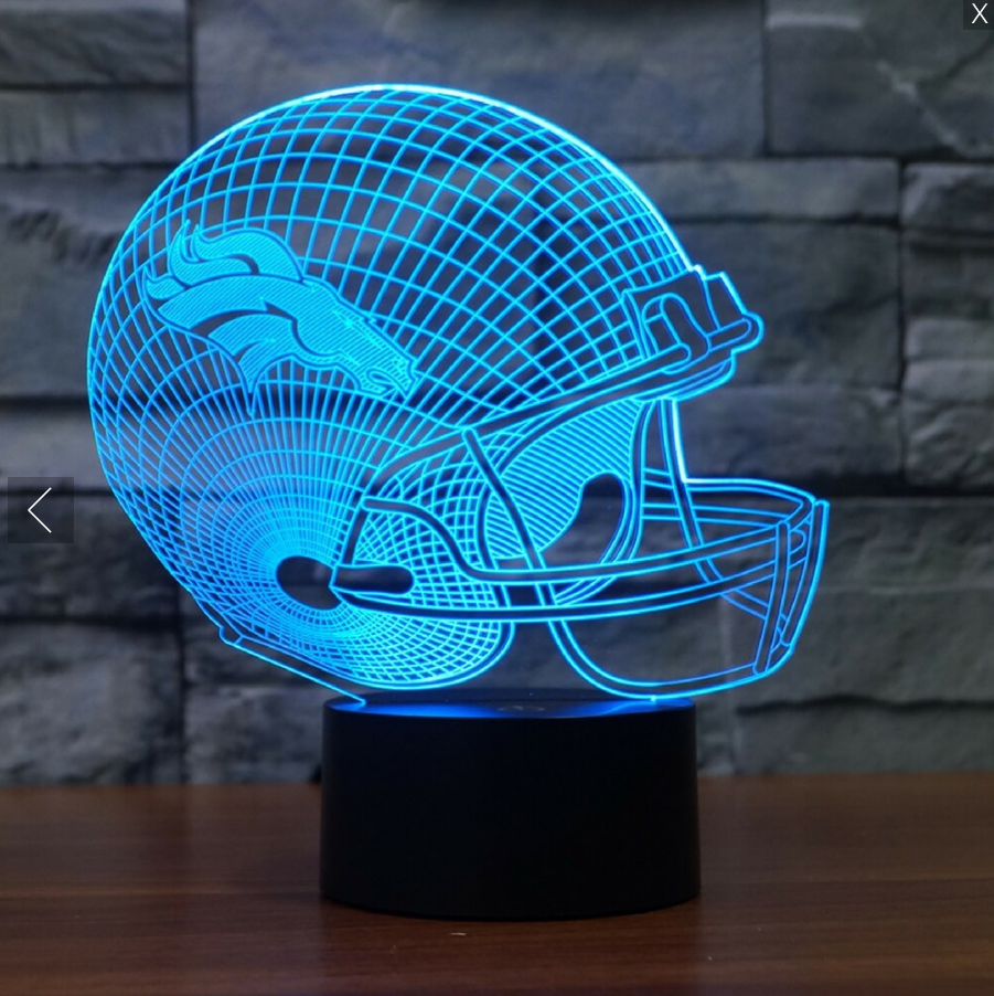 NFL DENVER BRONCOS 3D LED LIGHT LAMP