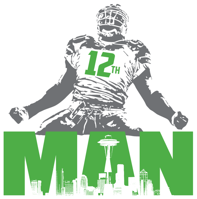 NFL Seattle Seahawks 12th Man Black Tshirt - TshirtNow.net - 2