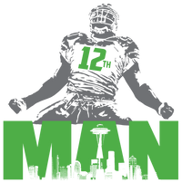 Thumbnail for NFL Seattle Seahawks 12th Man Black Tshirt - TshirtNow.net - 2