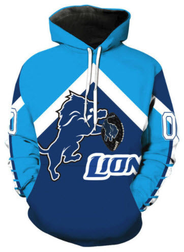 Detroit Lions Allover 3D Print Hoodie