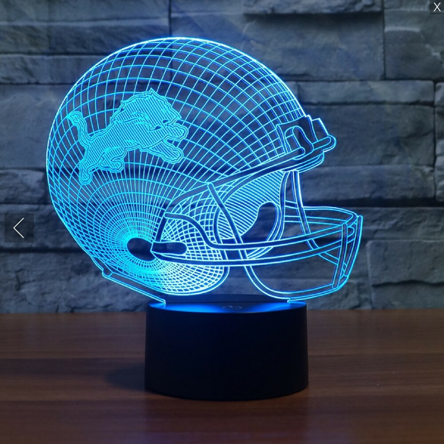 NFL DETROIT LIONS 3D LED LIGHT LAMP