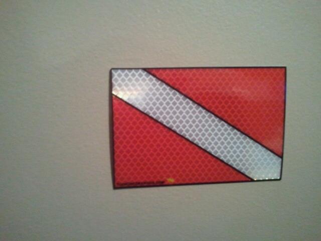 Super Reflective Diver Down, Scuba Diving Flag Decal - TshirtNow.net
