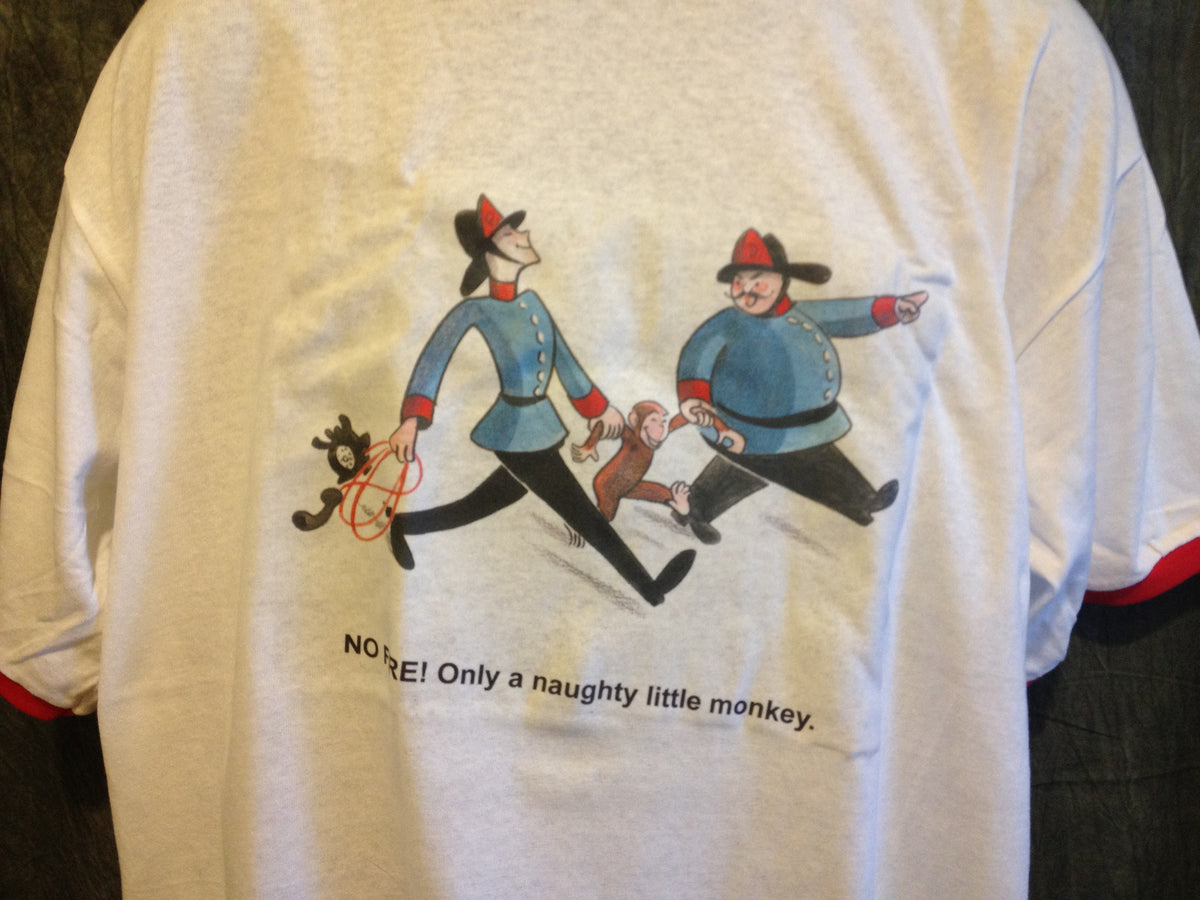 Curious George Fireman Red Ringer Tshirt - TshirtNow.net - 3