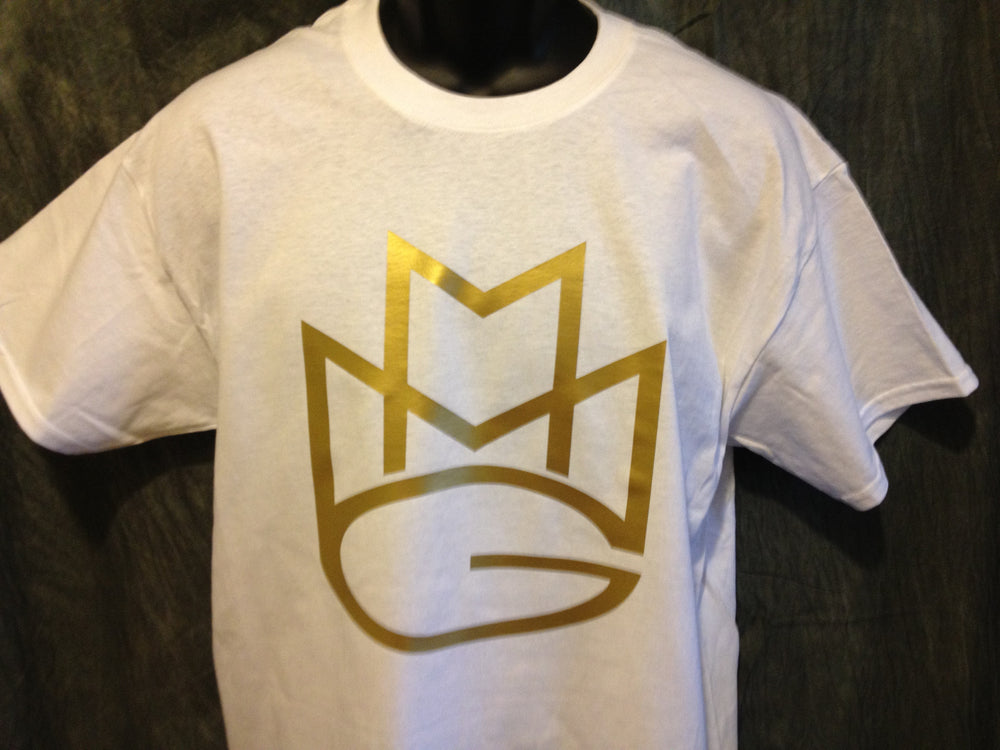 Maybach Music Group Tshirt: White Tshirt with Gold Print - TshirtNow.net - 1
