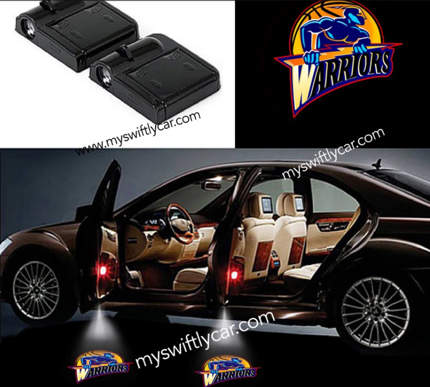 2 NBA GOLDEN STATE WARRIORS WIRELESS LED CAR DOOR PROJECTORS
