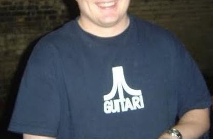 Guitari Logo Tshirt: Navy Blue Tshirt With White Print - TshirtNow.net