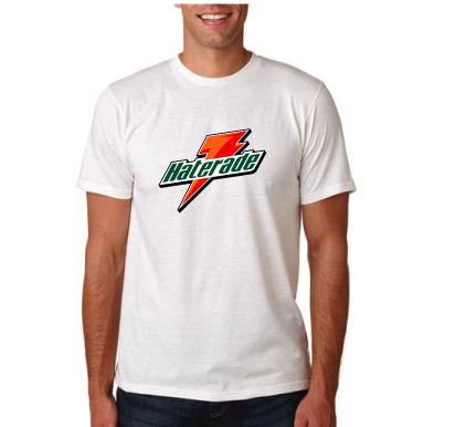 Haterade White Tshirt With Black Print - TshirtNow.net