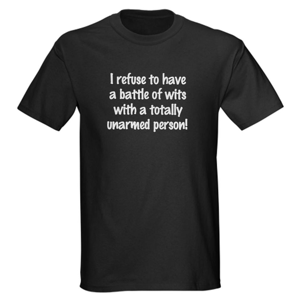 Battle of Wits Black Tshirt White Print - TshirtNow.net