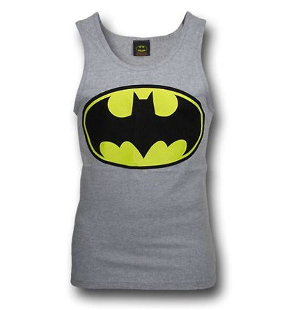 Batman Classic Logo Symbol Grey Men's Tank Top - TshirtNow.net - 3
