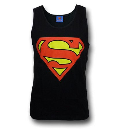 Superman Classic Logo Symbol Black Men's Tank Top - TshirtNow.net - 2