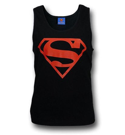 Superboy Classic Logo Symbol Black Men's Tank Top - TshirtNow.net - 3