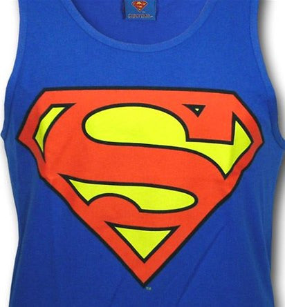 Superman Classic Logo Symbol Royal Blue Men's Tank Top - TshirtNow.net - 1