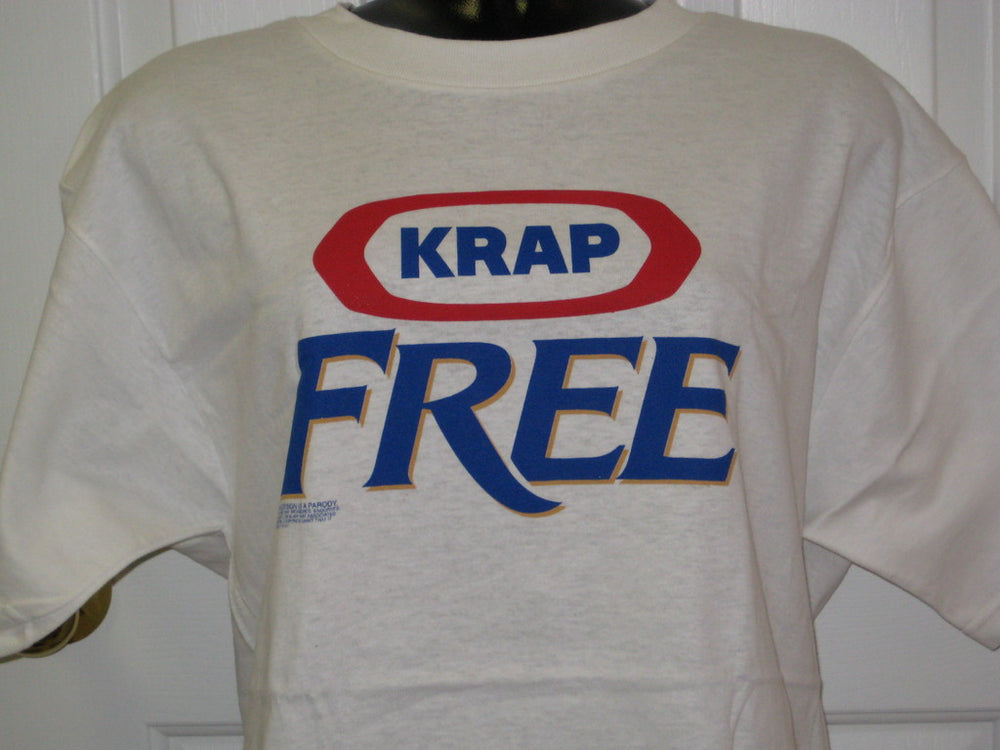 Krap Free Adult White Size L Large Tshirt - TshirtNow.net - 1