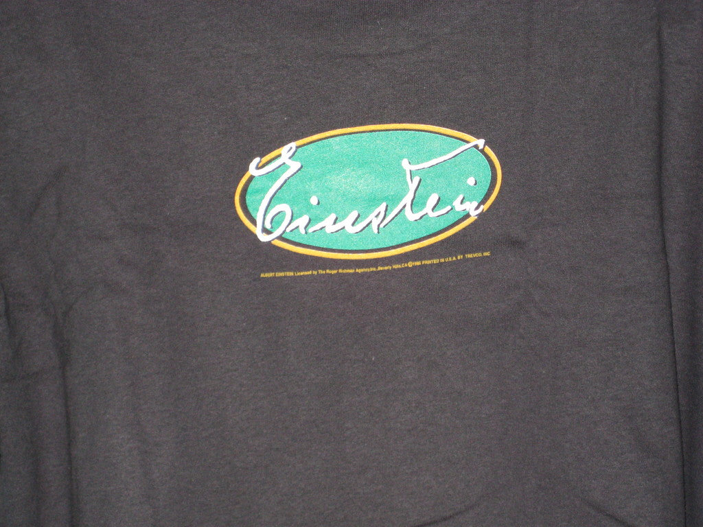 Einstein Face Adult Black Size XL Extra Large Tshirt - TshirtNow.net - 5
