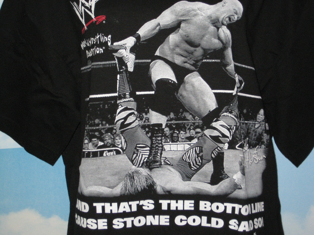 Stone Cold Steve Austin Adult Black Size Medium Tshirt - TshirtNow.net - 2