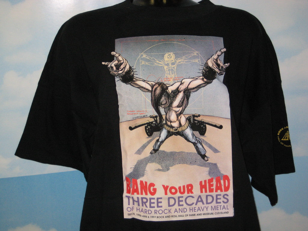Rock and Roll Hall of Fame Bang Your Head Adult Black Size XL Extra Large Tshirt - TshirtNow.net - 2