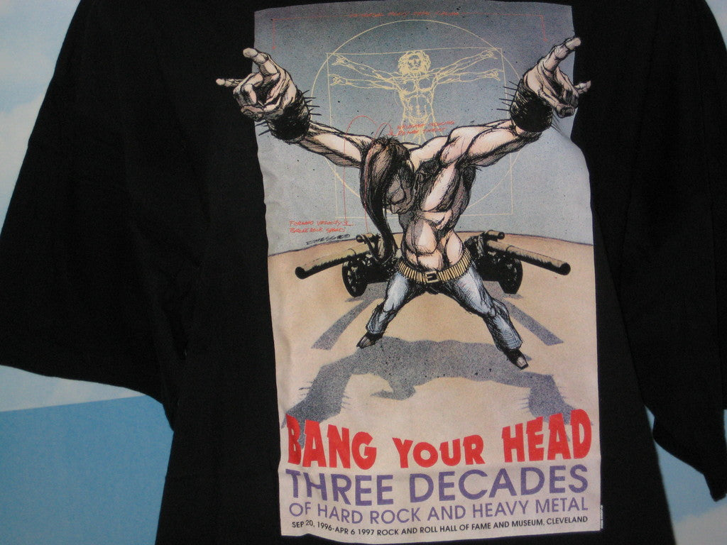 Rock and Roll Hall of Fame Bang Your Head Adult Black Size XL Extra Large Tshirt - TshirtNow.net - 3