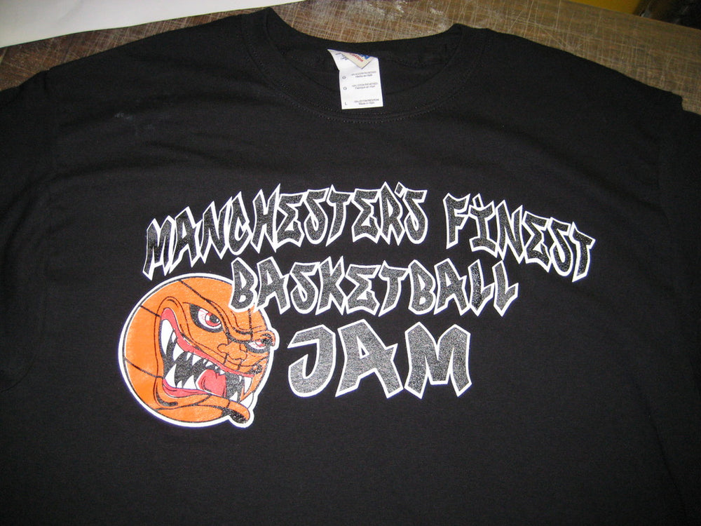 Manchester's Finest Basketball Jam on Black TShirt - TshirtNow.net - 1
