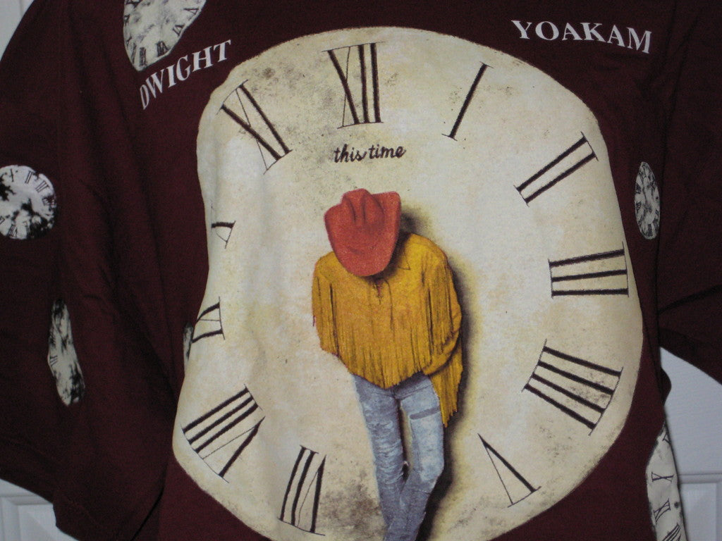 Dwight Yoakum Tour Adult Maroon Size XL Extra Large Tshirt - TshirtNow.net - 2