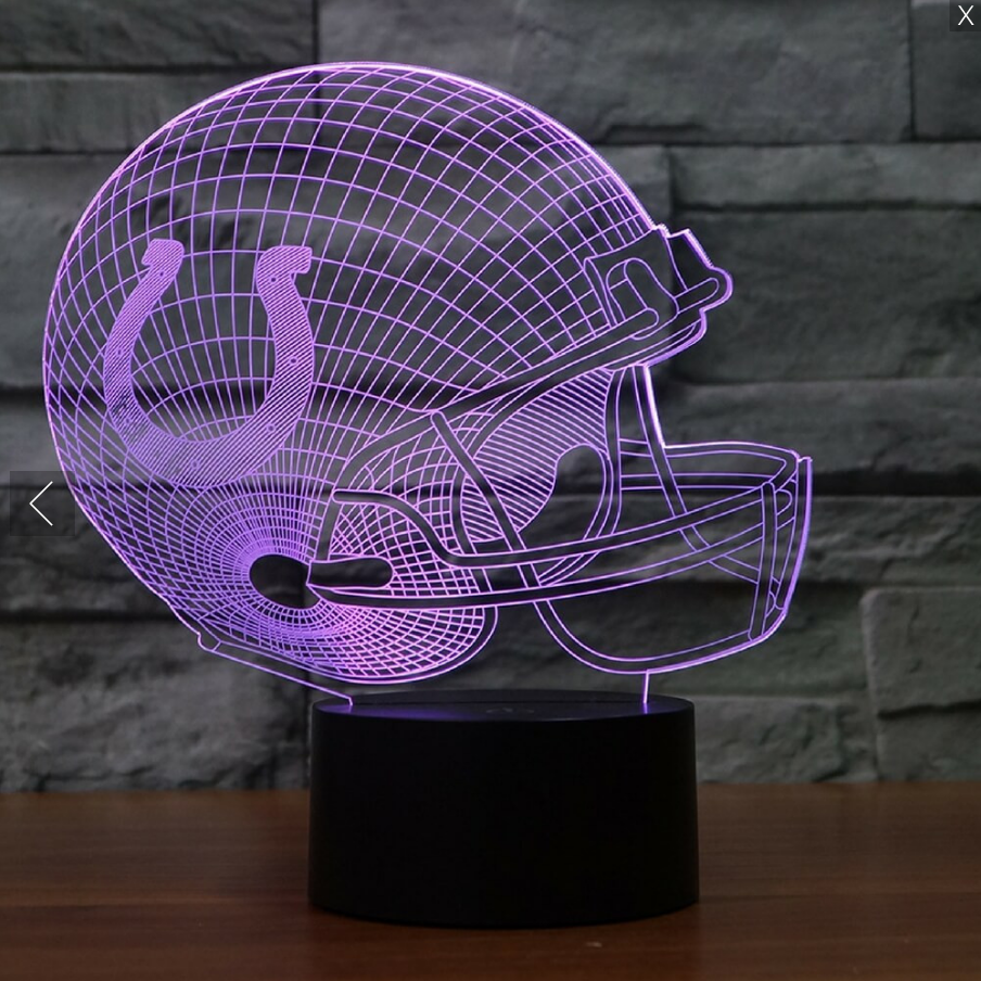 NFL INDIANAPOLIS COLTS 3D LED LIGHT LAMP