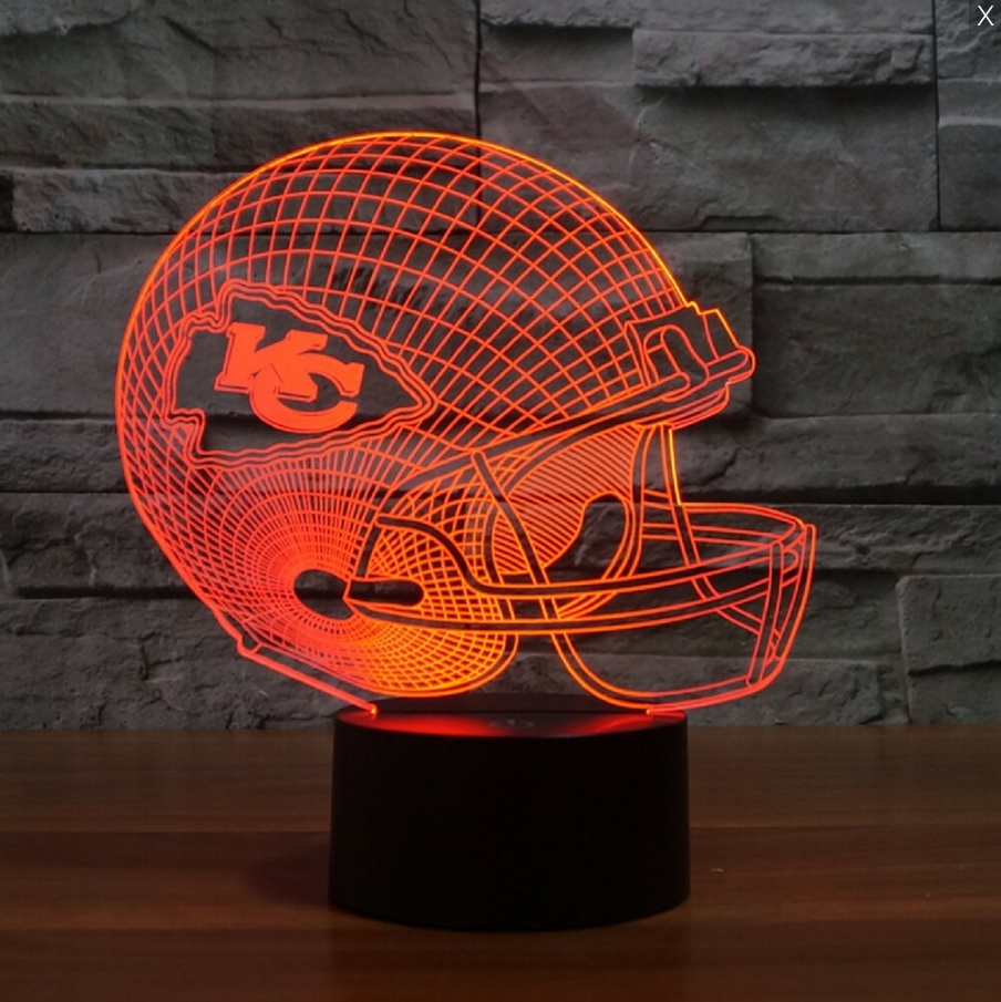 NFL KANSAS CITY CHIEFS 3D LED LIGHT LAMP