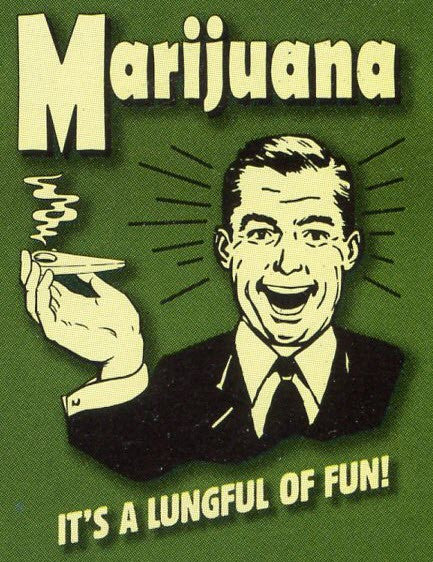 Marijuana It's a lungful of fun Retro Spoof t-shirt: Kelly Green Colored Tshirt - TshirtNow.net - 2
