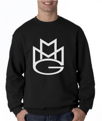 Thumbnail for Maybach Music Crewneck Sweatshirt:Black with White Print - TshirtNow.net - 1