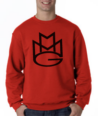 Thumbnail for Maybach Music Crewneck Sweatshirt:Red and Black Print - TshirtNow.net