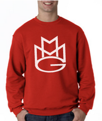 Thumbnail for Maybach Music Crewneck Sweatshirt:Red with White Print - TshirtNow.net - 1