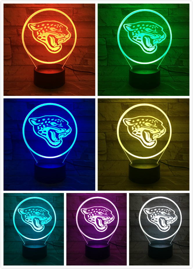 NFL JACKSONVILLE JAGUARS LOGO 3D LED LIGHT LAMP