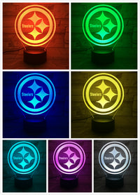 Thumbnail for NFL PITTSBURGH STEELERS LOGO 3D LED LIGHT LAMP