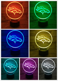 Thumbnail for NFL DENVER BRONCOS LOGO 3D LED LIGHT LAMP